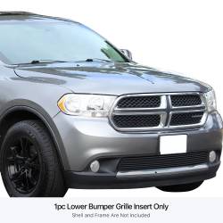 APS - APS Stainless Billet Bumper Grille Black for 11-13 Dodge Durango GR04FFH69J - Image 1