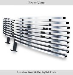 APS - APS Stainless Billet Bumper Grille Brushed Ford Super Duty/Excursion GR06HEC88C - Image 2