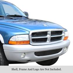 APS - APS Stainless Billet Bumper Grille Black for 97-03 Dakota/Durango GR04FEH10J - Image 1