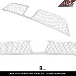 APS - APS Wire Mesh Bumper Grille Polish for 14-18 Dodge Durango GR04GFC48T - Image 2