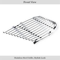 APS - APS GR14HFI57C Stainless Billet Grille Brushed for 08-10 BMW M35/M45 - Image 2