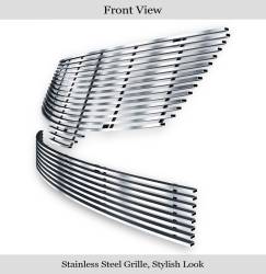 APS - APS Stainless Billet Grille Brushed for 07-09 Altima Sedan GR14HGG65C - Image 2