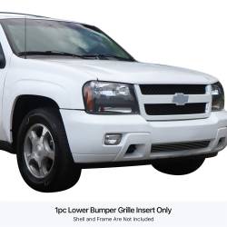 APS - APS Stainless Billet Bumper Grille Black 06-09 Chevy Trailblazer LT GR03FFD66J - Image 1