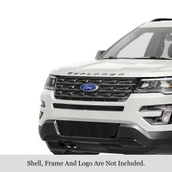 APS - APS Stainless Billet Bumper Grille Black 16-19 Ford Explorer GR06FFJ39J - Image 1