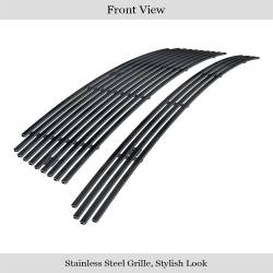 APS - APS Stainless Billet Bumper Grille Black 16-19 Ford Explorer GR06FFJ39J - Image 2