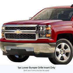 APS - APS Stainless Billet Bumper Grille Polish 14-15 Silverado 1500 GR03FEI90S - Image 1