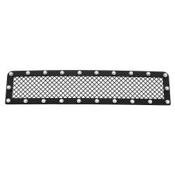 APS - APS Rivet Style Stainless Bumper Grille Black 03-07 Hummer H2 GR03LFE80H - Image 3