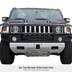 APS - APS Rivet Style Stainless Bumper Grille Black 03-07 Hummer H2 GR03LFE80H - Image 1