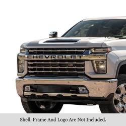 APS - APS Stainless Billet Bumper Grille Black 20-23 Silverado 2500/3500 GR03FEJ14J - Image 1