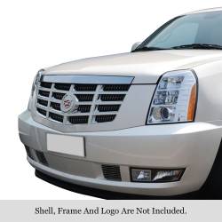 APS - APS Stainless Billet Bumper Grille Black 07-14 Cadillac Escalade GR01FFD82J - Image 1