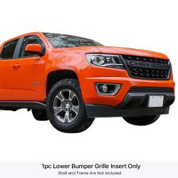 APS - APS Stainless Billet Bumper Grille Black 15-20 Chevrolet Colorado GR03FFC17J - Image 1