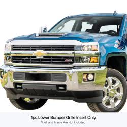APS - APS Stainless Billet Bumper Grille Black 15-19 Silverado 2500/3500 GR03FFC19J - Image 1