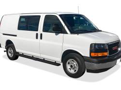 APS - APS IStep 6" Running Boards Black 03-25 Express/Savana Van IB03FDJ0B - Image 2