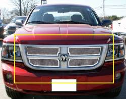 APS - APS Wire Mesh Grille Polish for 08-11 Dodge Dakota GR04GFF11T - Image 1