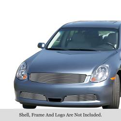 APS - APS Stainless Billet Grille Brushed for 05-06 G35 Sedan GR14HGH78C - Image 1