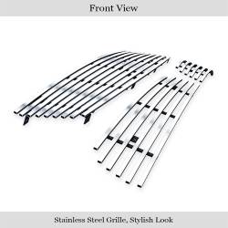 APS - APS Stainless Billet Grille Brushed for 05-06 G35 Sedan GR14HGH78C - Image 2