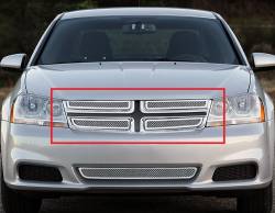 APS - APS Wire Mesh Grille Polish for 11-14 Dodge Avenger GR04GFH70T - Image 1