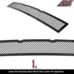 APS - APS GR06GEA90H Wire Mesh Bumper Grille Black for 19-23 Ford Ranger - Image 2