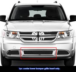 APS - APS Wire Mesh Bumper Grille Polish/Black for 11-20 Dodge Journey SE GR04GFH77C - Image 1