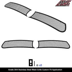 APS - APS Wire Mesh Bumper Grille Black for 15-19 Dodge Charger GT/RT/SRT GR04GFJ33H - Image 2