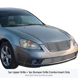 APS - APS Stainless Billet Grille Polish for 02-04 Nissan Altima GR14HGI91S - Image 1