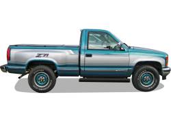 APS - APS IB03FJB4B IStep 6" Running Boards Black for 88-98 GM C/K Pickup Regular - Image 2