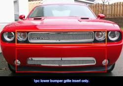 APS - APS Wire Mesh Grille Polish for 11-14 Dodge Challenger GR04GAB18T - Image 1