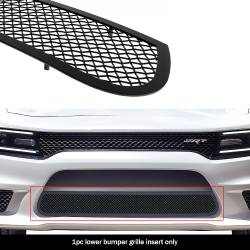 APS - APS Wire Mesh Bumper Grille Black for 15-19 Dodge Charger GT/RT/SRT GR04GFJ34H - Image 1