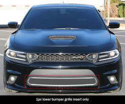 APS - APS Wire Mesh Bumper Grille Polish for 15-19 Dodge Charger GT/RT/SRT GR04GFJ34T - Image 1
