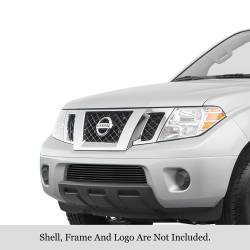 APS - APS GR14FFD13J Stainless Billet Bumper Grille Black for 09-21 Nissan Frontier - Image 1