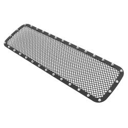 APS - APS GR14LED13H Rivet Style Stainless Bumper Grille Black for 04-15 NIssan Titan - Image 2