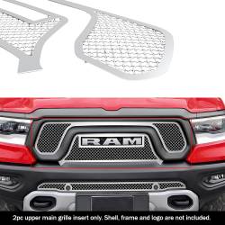 APS - APS Wire Mesh Grille Polish for 19-24 RAM 1500 Rebel GR04GEB03S - Image 1