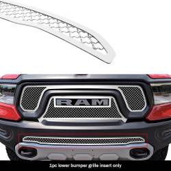 APS - APS Wire Mesh Bumper Grille Polish for 19-24 RAM 1500 Rebel/TRX GR04GEB04S - Image 1