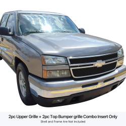 APS - APS Stainless Billet Grille Black Silverado 1500/2500/3500 GR03FGF73J - Image 1