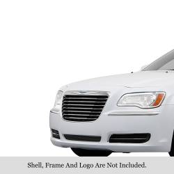 APS - APS Stainless Billet Bumper Grille Black for 11-14 Chrysler 300/300C GR18FFC01J - Image 1