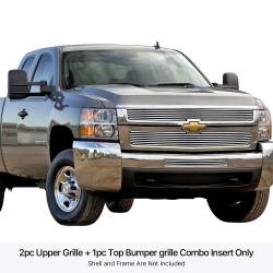 APS - APS Stainless Billet Grille Polish 07-10 Silverado 2500/3500 GR03FGH04S - Image 1