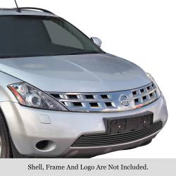 APS - APS Stainless Billet Bumper Grille Black for 03-08 Nissan Murano GR14FFD86J - Image 1