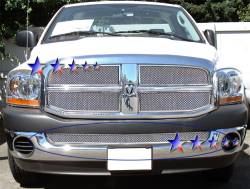 APS - APS Wire Mesh Bumper Grille Polish for 02-08 Dodge RAM 1500 GR04GEC75T - Image 1