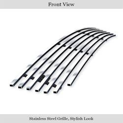 APS - APS Stainless Billet Bumper Grille Brushed for 07-09 Altima Coupe GR14FFE67C - Image 2