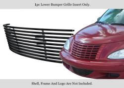 APS - APS Stainless Billet Bumper Grille Black for 00-05 PT Cruiser GR18FFE73J - Image 1
