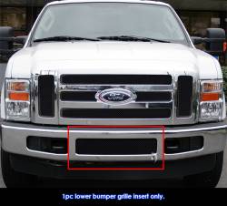 APS - APS Wire Mesh Bumper Grille Black 08-10 Ford Super Duty GR06GEC28G - Image 1