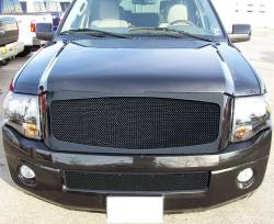 APS - APS Wire Mesh Bumper Grille Black 07-14 Ford Expedition GR06GEC35H - Image 1