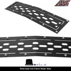 APS - APS Laser Cut Stainless Bumper Grille Black 15-19 Silverado HD GR03DFC19D - Image 2