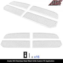 APS - APS Wire Mesh Grille Polish for 13-18 RAM 1500 GR04GEI19S - Image 2