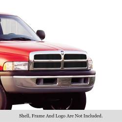 APS - APS Stainless Billet Grille Black for 94-01 Dodge RAM Trucks GR04HEJ30J - Image 1