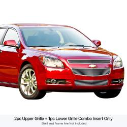 APS - APS Stainless Billet Grille Brushed 08-12 Chevrolet Malibu GR03FAJ15C - Image 1