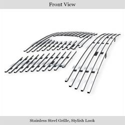 APS - APS Stainless Billet Grille Polish for 05-07 Nissan Pathfinder GR14FGI66S - Image 2