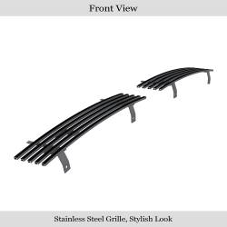 APS - APS GR04HEJ35J Stainless Billet Bumper Grille Black for 94-01 Dodge RAM Trucks - Image 2