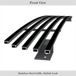 APS - APS GR07FFC26J Stainless Billet Bumper Grille Black for 15-19 Sierra 2500/3500 - Image 2