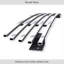 APS - APS GR07FFC26S Stainless Billet Bumper Grille Polish for 15-19 GMC Sierra HD - Image 2
